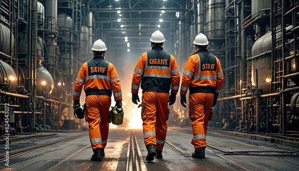 Obraz people in the refinery