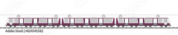 Fototapeta Mumbai Local in white background