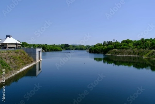 Fototapeta ダムのある公園