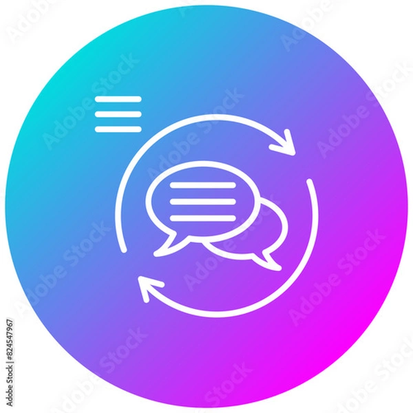 Fototapeta Feedback Loop vector icon. Can be used for Project Assesment iconset.