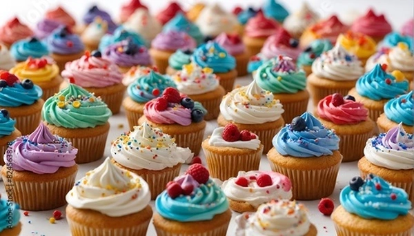 Fototapeta A Colorful Collection of Cupcakes