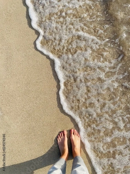 Obraz feet on the beach