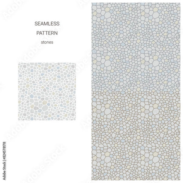 Obraz シームレスパターンの石畳