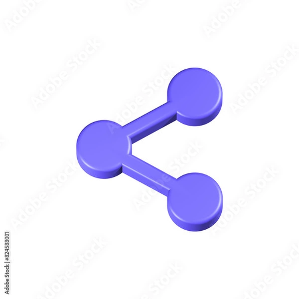 Fototapeta 3D Share icon isolated on white background. Share icon in simple design