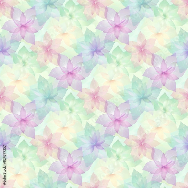 Fototapeta Floral variety color, form natural, seamless fabric pattern.