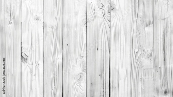 Fototapeta Whitewashed wooden fence panels.