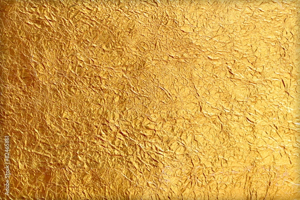 Obraz Błyszczący żółty liść złota folia tekstury