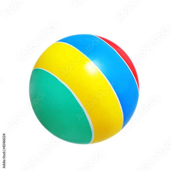 Obraz striped bright ball isolated on white background