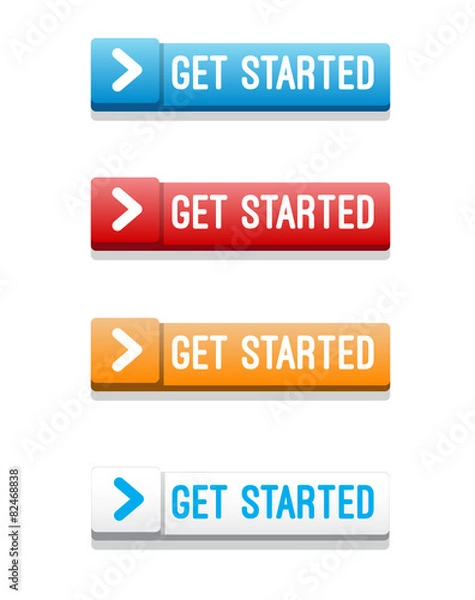 Fototapeta Get Started Buttons
