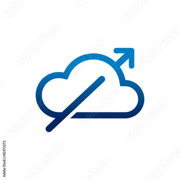 Fototapeta Cloud Connection Logo Template