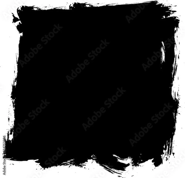 Fototapeta Square Clipping PNG Mask on Transparent Background: Grunge Design Element for Easy Cropping and Image Editing
