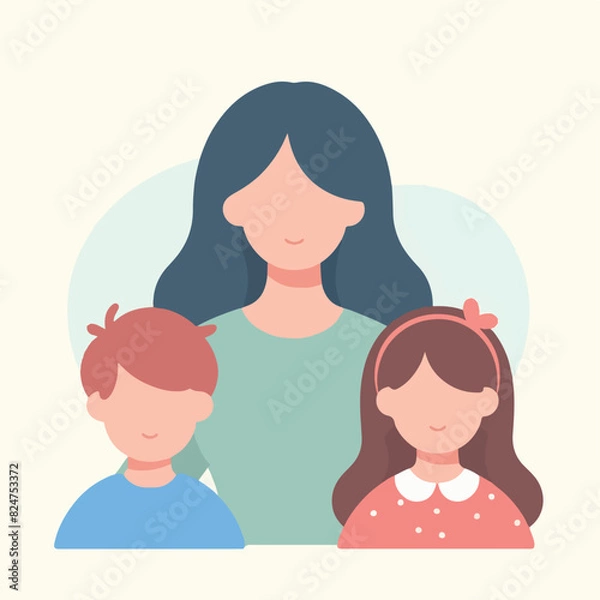 Obraz mother with two child