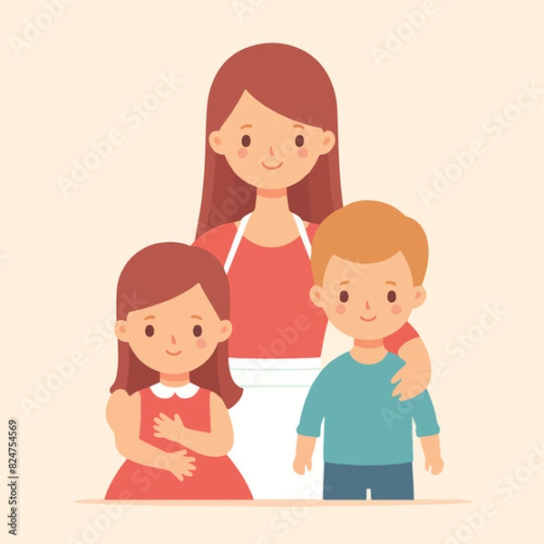 Obraz mother with two child