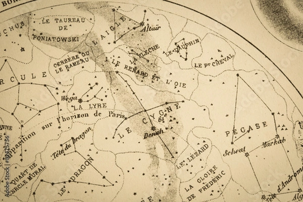 Fototapeta アンティークの天体図