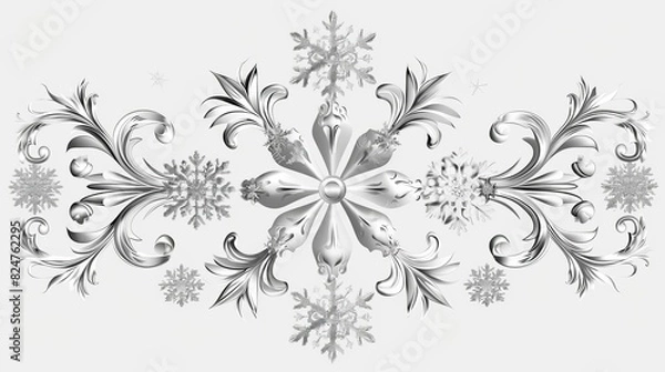 Fototapeta Snowflake illustration in PNG format