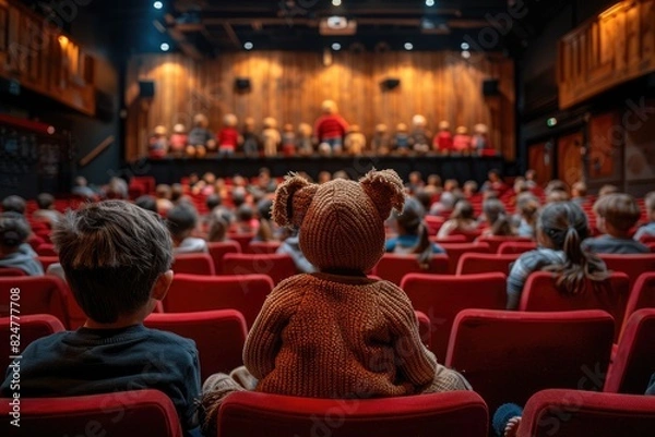 Fototapeta Children watching plays in the theater