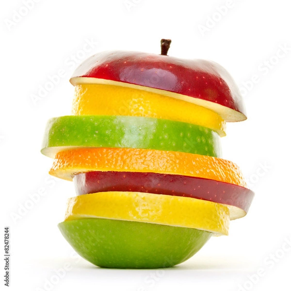 Obraz Ułożone plastry owoców