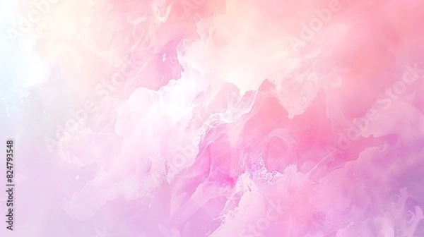 Fototapeta a white background with a blurred gradient in pastel pink shades .