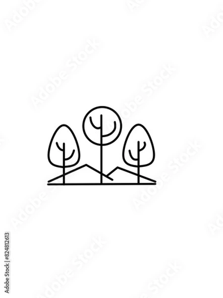Fototapeta Square simple icons vector image