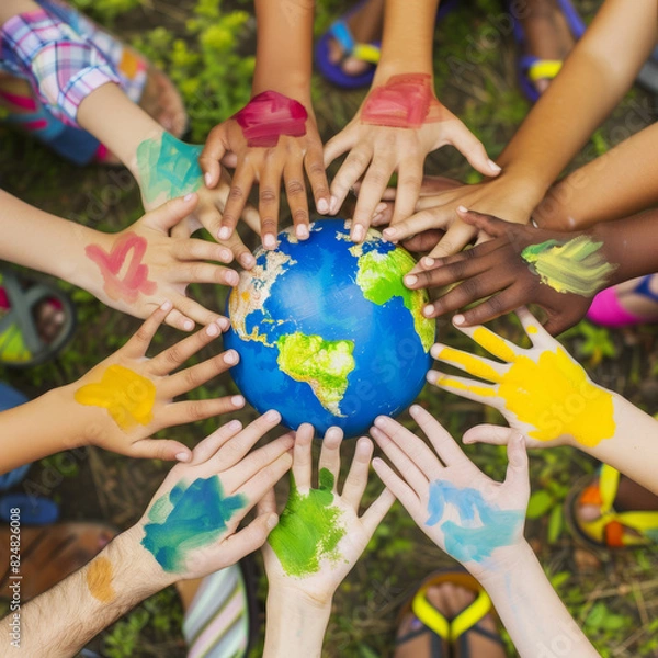Obraz helping_hands_from_different_ethnicities
