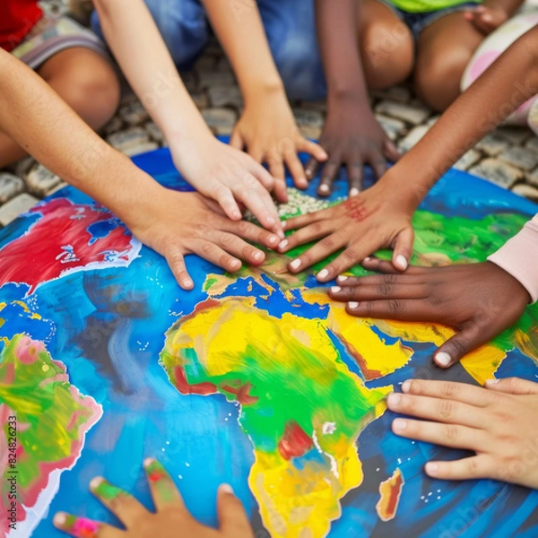 Obraz helping_hands_from_different_ethnicities