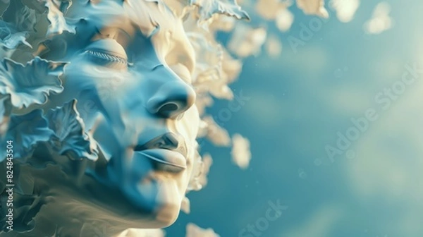 Obraz state of mind background concept, 3d illustration with copy space