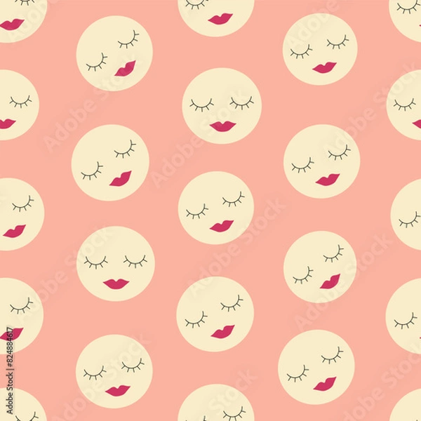 Fototapeta Endless pattern, repeating texture. Cute creative surface design.