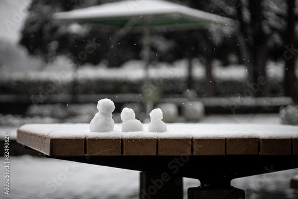 Fototapeta 小さい雪だるま