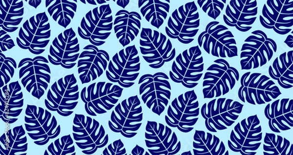 Fototapeta Summer theme background wallpaper, luxury nature leaf pattern design, arranged leaves design for fabric, prints, covers, banners and invitations, Vector illustration.