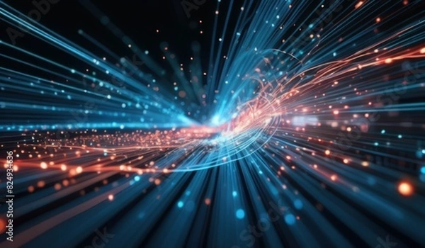 Fototapeta Data fiber transfer