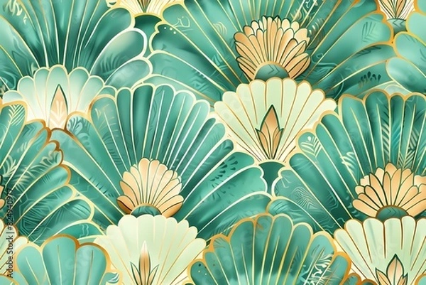 Fototapeta Seamless abstract vintage pattern 
