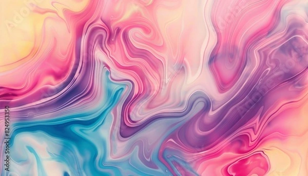 Fototapeta Retro Vibrance: Abstract Liquid Paint Gradient Waves Texture Overlay