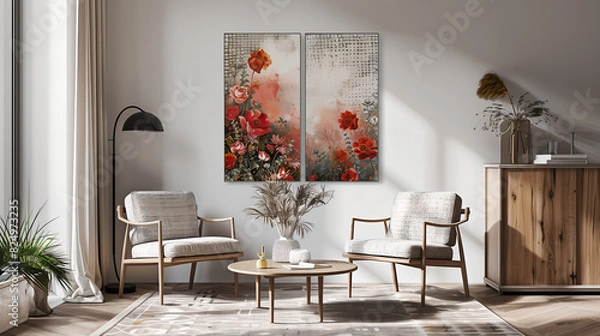 Fototapeta landscape - Traditional Modern living room - 04