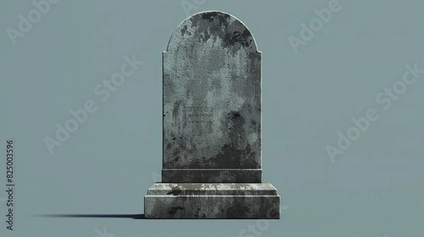 Obraz blank tombstone on solid background