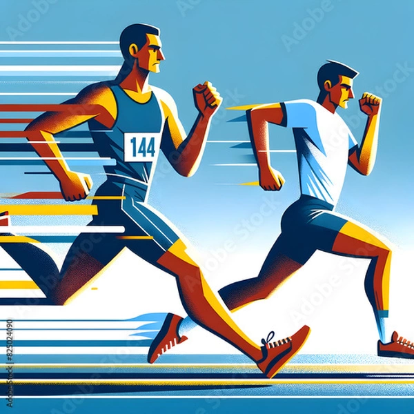 Obraz athletic runners