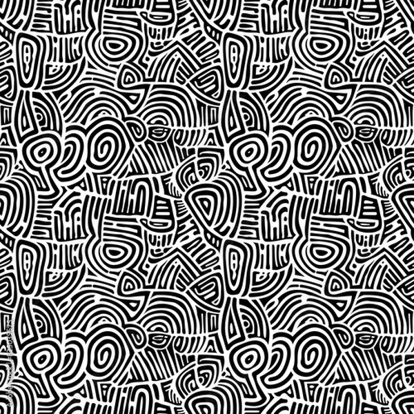 Fototapeta Abstract Black and White Pattern