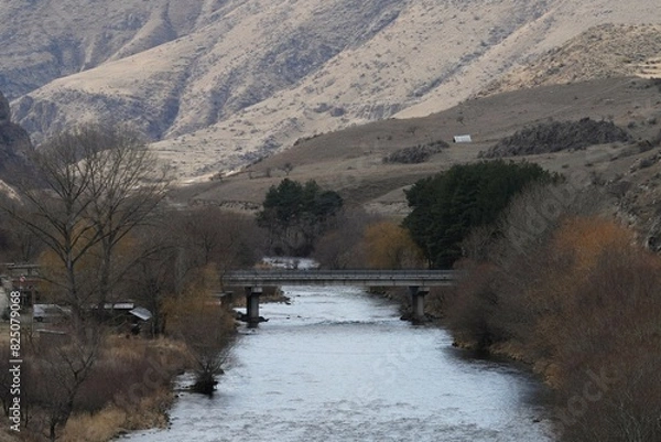 Obraz Bridge over the river, Aspindza, Georgia
