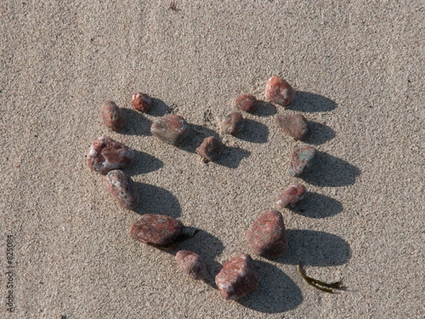 Obraz love heart stones pebbles