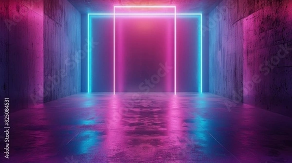 Fototapeta abstract neon with copy space