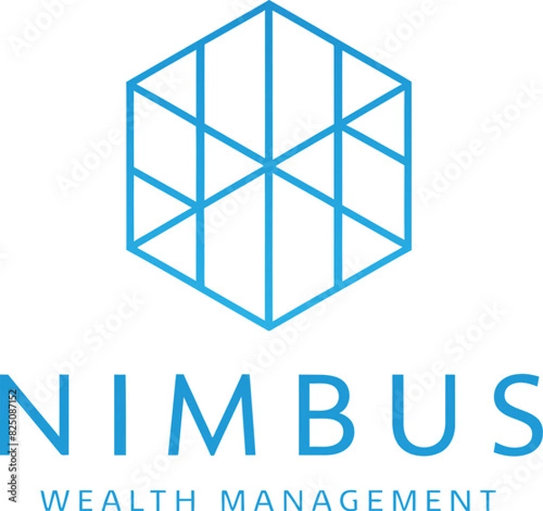 Fototapeta Modern financial growth logo design called nimbus. AI generative.
