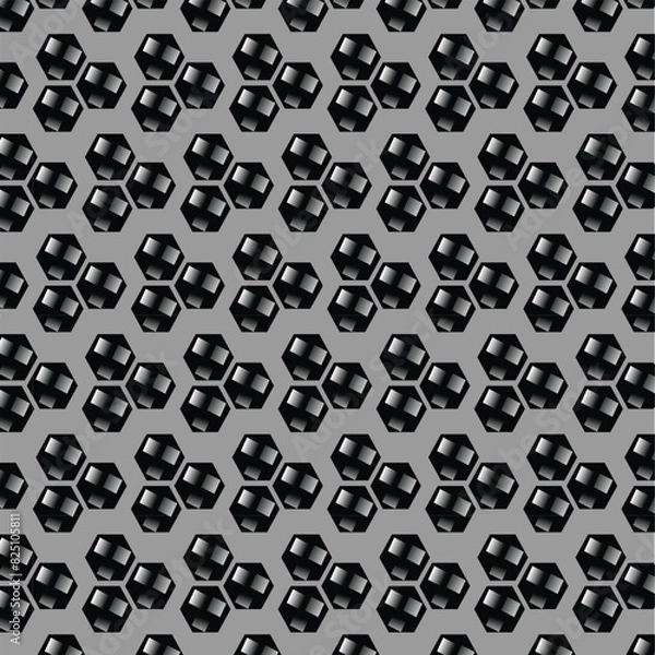 Fototapeta seamless pattern, pattern, seamless pattern with blocks, black seamless pattern