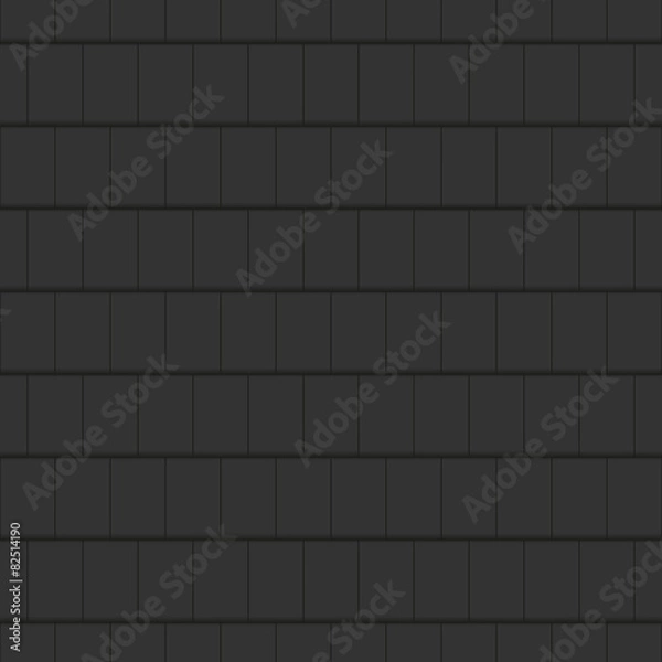 Fototapeta Roof tile, anthracite - seamless tileable