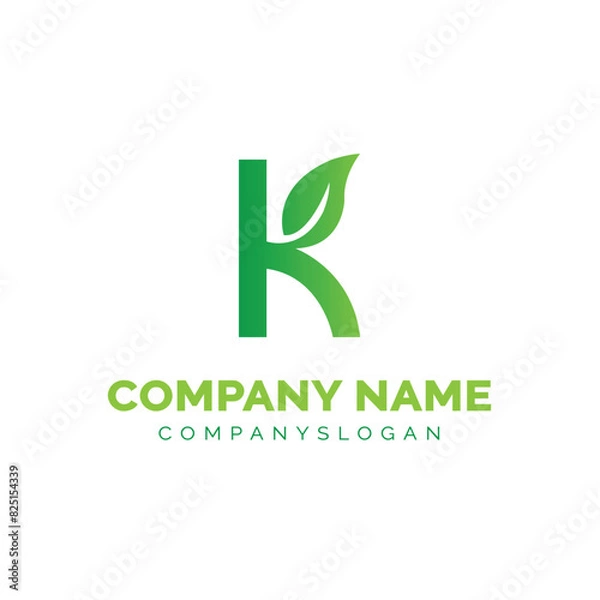 Obraz Letter K logo design, vector logo design 