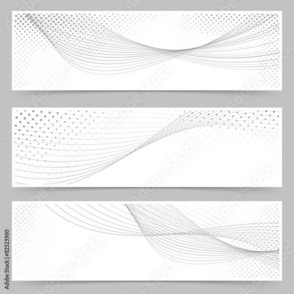 Fototapeta Kolekcja nagłówka sieci web półtonów linii Swoosh
