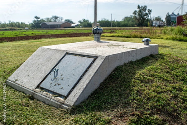 Obraz Storm shelter door closed