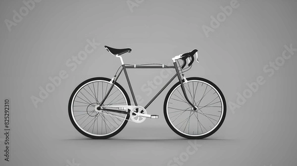 Fototapeta Object Bicycle: Minimalist Flat Vector Illustration
