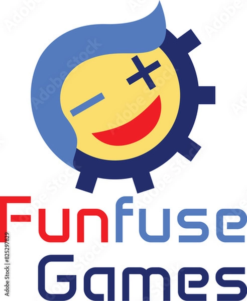 Obraz Robot Gaming Logo Design Vector illustration and online geek game logo design 