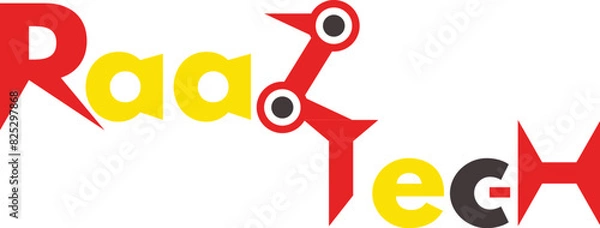 Obraz Robotics and futuristic technology vector logo.