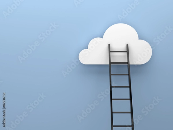 Fototapeta Ladder to cloud