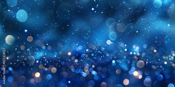 Obraz Abstract Blue Bokeh Background
